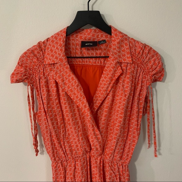 ANTHROPOLOGIE Maeve Carlotta Ruched Shirt Dress XS - Picture 7 of 15